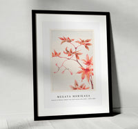 Megata Morikaga - Branch of Momiji maple tree with leaves and seeds during 1870–1880