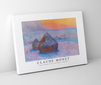 Claude Monet - Stacks of Wheat, Sunset, Snow Effect 1890-1891