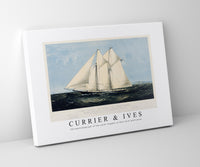 Currier & Ives - Chromolithograph of the yacht Sappho of New York published
