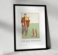 Edward Penfield - Man reading a book with Hares 1895