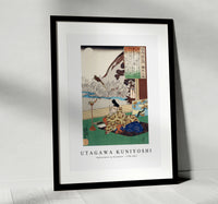 Utagawa Kuniyoshi - Kakinomoto no Hitomaro 1798-1861