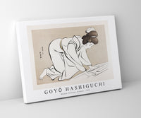 Goyo Hashiguchi - Woman Folding a Kimono 1953