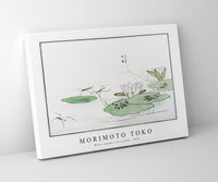 Morimoto Toko - Water striders on a pond illustration from Churui Gafu (1910)
