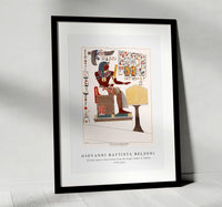 Giovanni Battista Belzoni - Sitting figure illustration from the kings tombs in Thebes 1778-1823