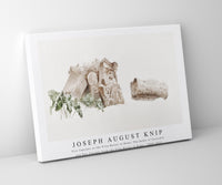 Joseph August Knip - Five Capitals in the Villa Mattei in Rome, The Baths of Caracalla and Two Capitals from the Villa Mattei in Rome (ca. 1809–1812)