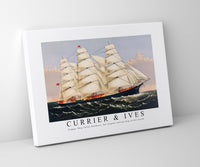 Currier & Ives - Clipper Ship Three Brothers, the largest sailing ship in the world