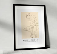 Egon Schiele - Naked lady. Seated Woman in Corset and Boots 1918