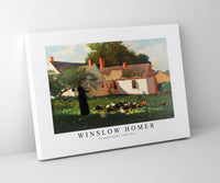 winslow homer-Farmyard Scene-1872-1874