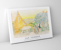 Jan Toorop - Zeeland girl, knitting in a courtyard (190)