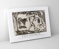 Paul Gauguin - Tahitian Carrying Bananas, from the Suite of Late Wood-Block 1898-1899