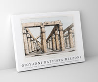 Giovanni Battista Belzoni - Plate 31 Interior of the Temple in Carnak illustration from the kings tombs in Thebes 1778-1823