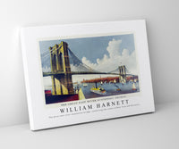 William Harnett - The great east river suspension bridge, connecting the cities of New York and Brooklyn