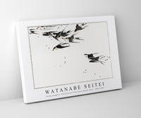 Watanabe Seitei - Flying magpies, illustration from Seitei Kacho Gafu 1890-1891