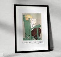 Edward Penfield - Woman reading in a rocking chair 1899