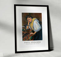 Paul Cezanne - Young Italian Woman at a Table 1895-1900