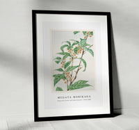 Megata Morikaga - Stem with leaves and small flowers during 1870–1880