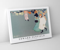 Edward Penfield - Man and woman on street
