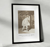 Cornelis ploos van amstel - Jongen leunend over een onderdeur-1777