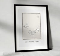 Morimoto Toko - Moth illustration from Churui Gafu (1911)