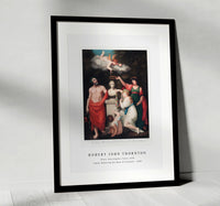 Robert John Thornton - Flora, Aesculapius, Ceres, with Cupid, Honoring the Bust of Linnaeus from The Temple of Flora (1807)