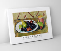 Paul Cezanne - Plate with Fruit and Pot of Preserves (Assiette avec fruits et pot de conserves) 1880-1881
