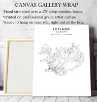 Iceland Scandinavian Style Map Print