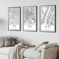 Cologne, Germany Modern Style Map Print 