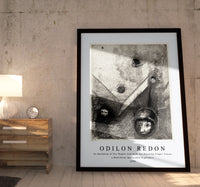 Odilon Redon - On Backdrop of Our Nights God with His Knowing Finger Traces a Multiform Implacable Nightmare 1890