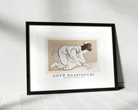 Goyo Hashiguchi - Woman Folding a Kimono 1953