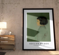 Odilon Redon - Young Woman in Profile 1910