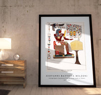 Giovanni Battista Belzoni - Sitting figure illustration from the kings tombs in Thebes 1778-1823