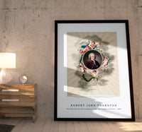 Robert John Thornton - The Portrait of Carl Linnaeus from The Temple of Flora (1807)