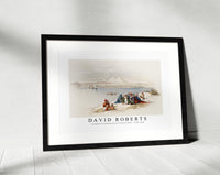 David Roberts - Pyramids of Gezeeh (Giza) from the Nile-1796-1864