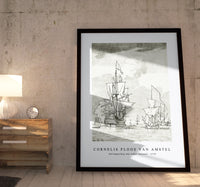 Cornelis ploos van amstel - Oorlogsschip een schot lossend-1759