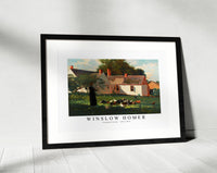 winslow homer-Farmyard Scene-1872-1874