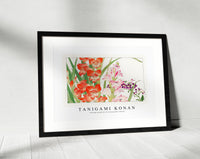 Tanigami Konan - Vintage gladiolus & schizanthus flower