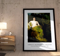 abbott handerson thayer - Seated Nude Woman. Half Draped Figure-1885