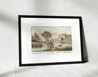 Cornelis ploos van amstel - Riviergezicht met vee-1821