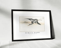 Numata Kashu - Eastern Common Crane illustration from Pictorial Monograph of Birds (1885)