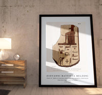 Giovanni Battista Belzoni - Plate 16  Tablet of brecchia stone with Hieroglyphics illustration from the kings tombs in Thebes 1778-1823