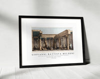 Giovanni Battista Belzoni - View of the interior of the temple in the Isle of Philoe illustration from the kings tombs in Thebes 1778-1823