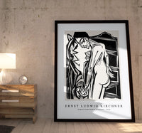 Ernst Ludwig Kirchner - Female Nude Before a Cabinet 1916