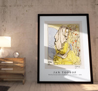 Jan Toorop - Charley Toorop with a headscarf in an armchair (1898)