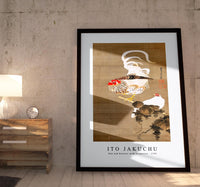 Ito Jakuchu - Hen and Rooster with Grapevine (1792)