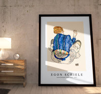 Egon Schiele - Seated Woman, Back View 1917