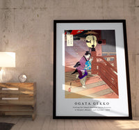 Ogata Gekko-Visiting the Temple Barefoot Series Pictures of Women’s Manners and Customs (1898)