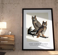 John James Audubon - Great Horned Owl from Birds of America (1827)