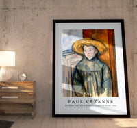 Paul Cezanne - Boy With a Straw Hat (L'Enfant au Chapeau de Paille) 1896