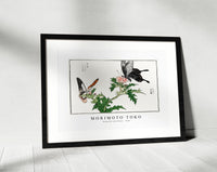 Morimoto Toko - Butterfly and flower illustration from Churui Gafu (1910)