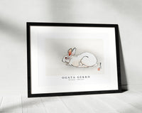 Ogata Gekko - Wit konijn (1900–1910)